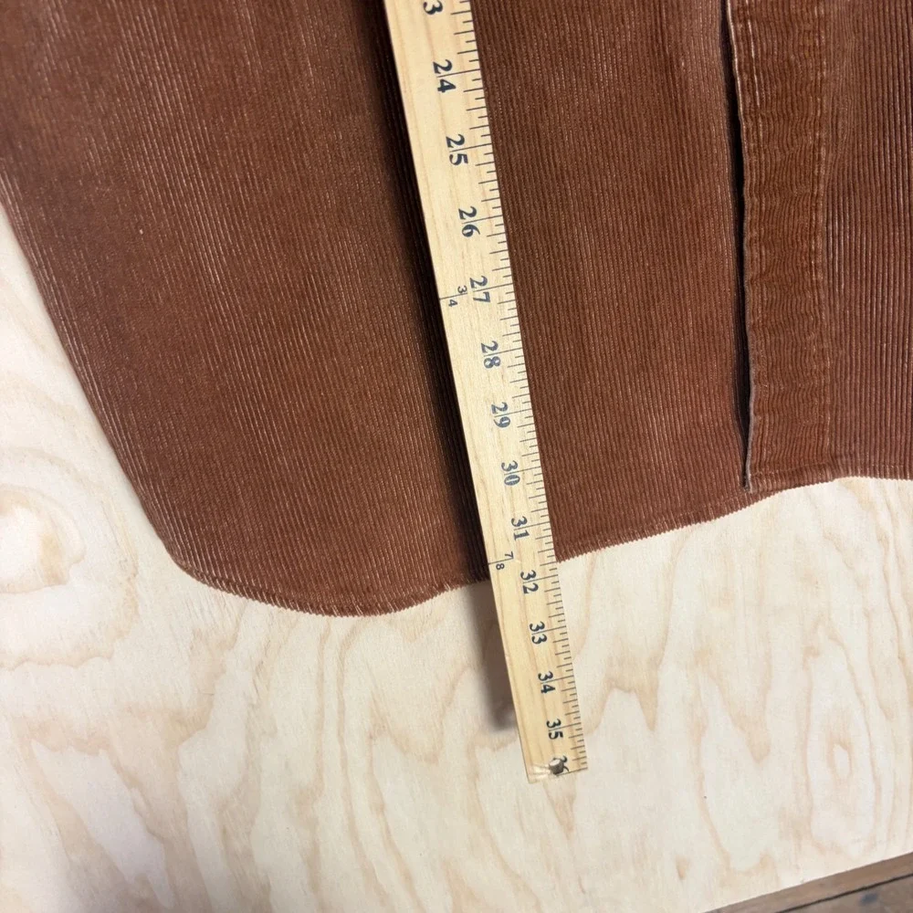 LL Bean Mens Corduroy Button Down Shirt Rust Brown XL Regular 100% Cotton 0BJJ3 - Picture 3 of 5